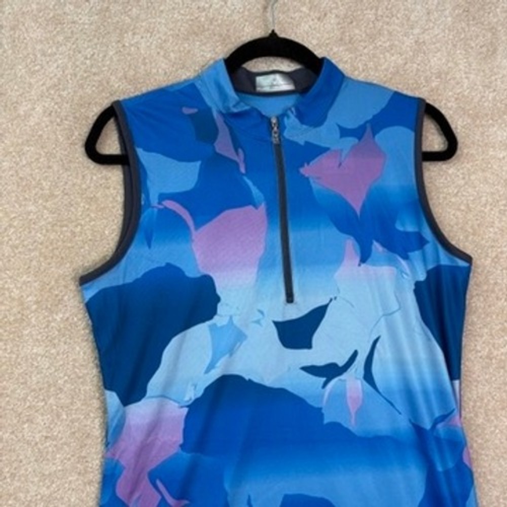 NWT CALLAWAY Golf Dress Women's Medium Blue Opti-Dri Sleeveless UPF 50+ - Picture 2 of 9